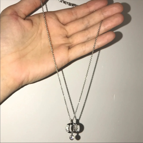 Sterling White Zircon Necklace by Fossil - Picture 6 of 8